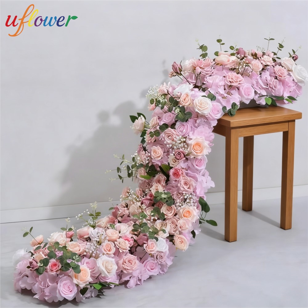 Table Runner - زهور اصطناعية من يوفلاور، صف زهور